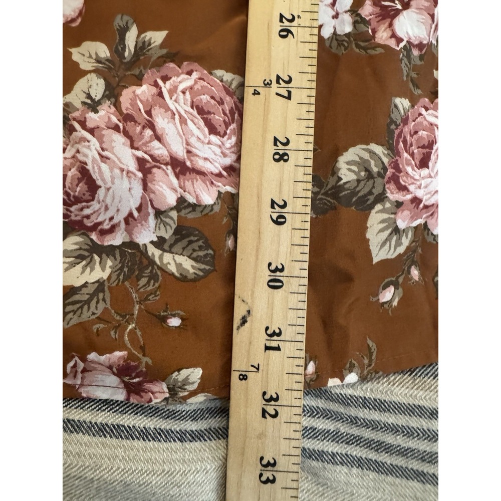 Wayf Womens Pecan Floral Peasant Baby Doll 3/4 Sleeve Mini Dress Sz Xs - Picture 13 of 13